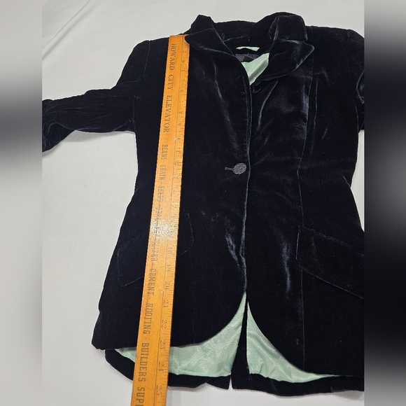 H&M Velvet silk blend blazer jacket party size 4 - Picture 9 of 9